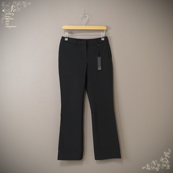 新品未使用*Theory/セオリー/2/S相当/日本製ストレッチクロップドパンツ/ブラック/黒色/シンプル/ベーシック/上品/デイリー/通勤/お出掛け