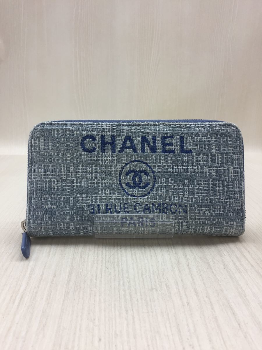本物保証，人気セール CHANEL 長財布/ツイード/BLU/2018 Cruise Collection/Deauville/A80056/シャネ(長財布（小銭入れあり）)｜売買されたオークション情報、yahooの商品情報をアーカイブ公開 - オークファン 長財布（小銭入れあり）