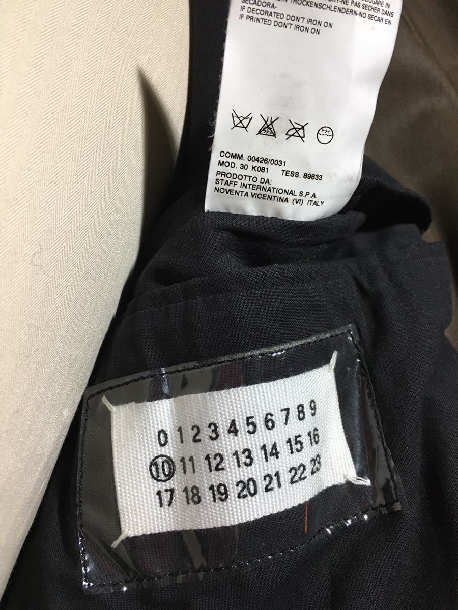 初期ビニールタグ 2003SS Martin Margiela 5Zip Riders Oiled Cotton 