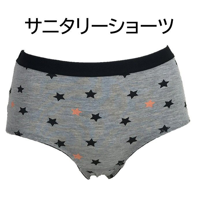 サニタリーショーツ 生理ショーツ グレー星 L ウィングタイプ レディースショーツ 綿混 ショーツ ボクサータイプ 下着 パンツ サニタリー 売買されたオークション情報 Yahooの商品情報をアーカイブ公開 オークファン Aucfan Com