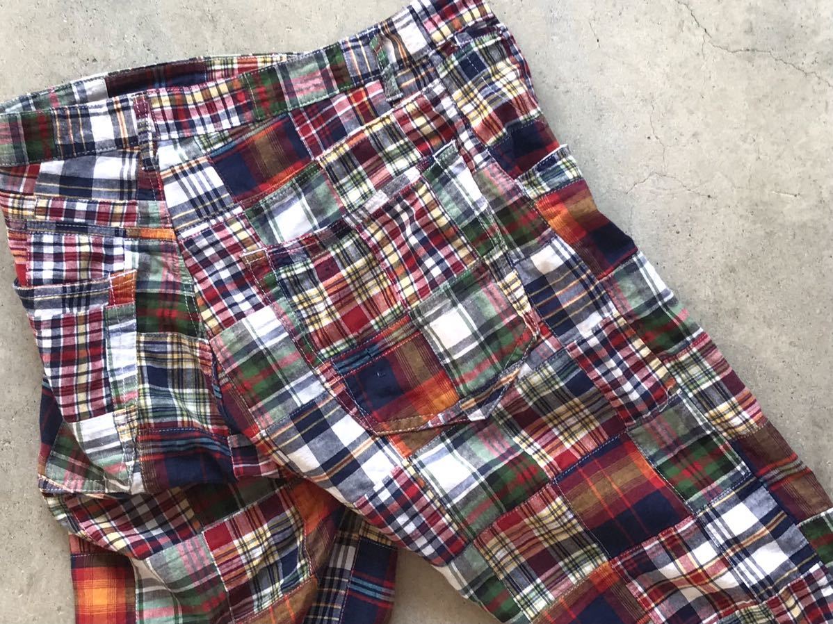BEAMS PLUS チェック柄 パッチワーク ハーフパンツ L ビームス BEAMS PLUS チェック柄 パッチワーク ハーフパンツ L ビームス