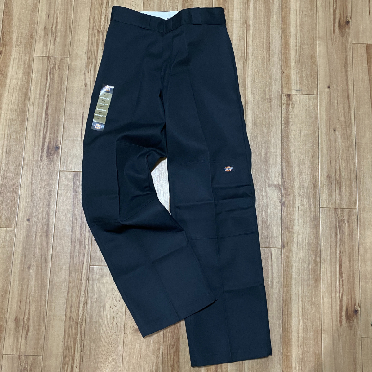 USA正規品 「W42」 Dickies ディッキーズ 極太 ルーズフィット LOOSE FIT ダブルニー ブラック BK 85283 スケーター ストリート 90s