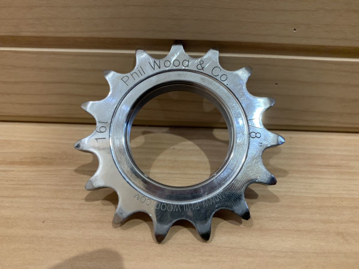 フィルウッド　ピスト用　厚歯　コグ16T 1/8 フィルウッド PHILWOOD cog 16T ピスト ピスト用 track コグ PHIL 厚歯