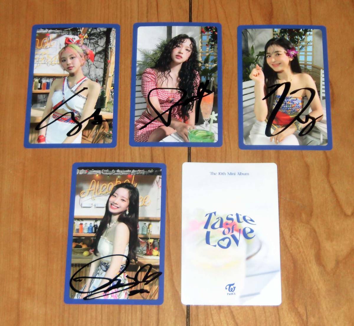 TWICE 韓国10thミニアルバム Taste of Love 特典トレカセット 直筆