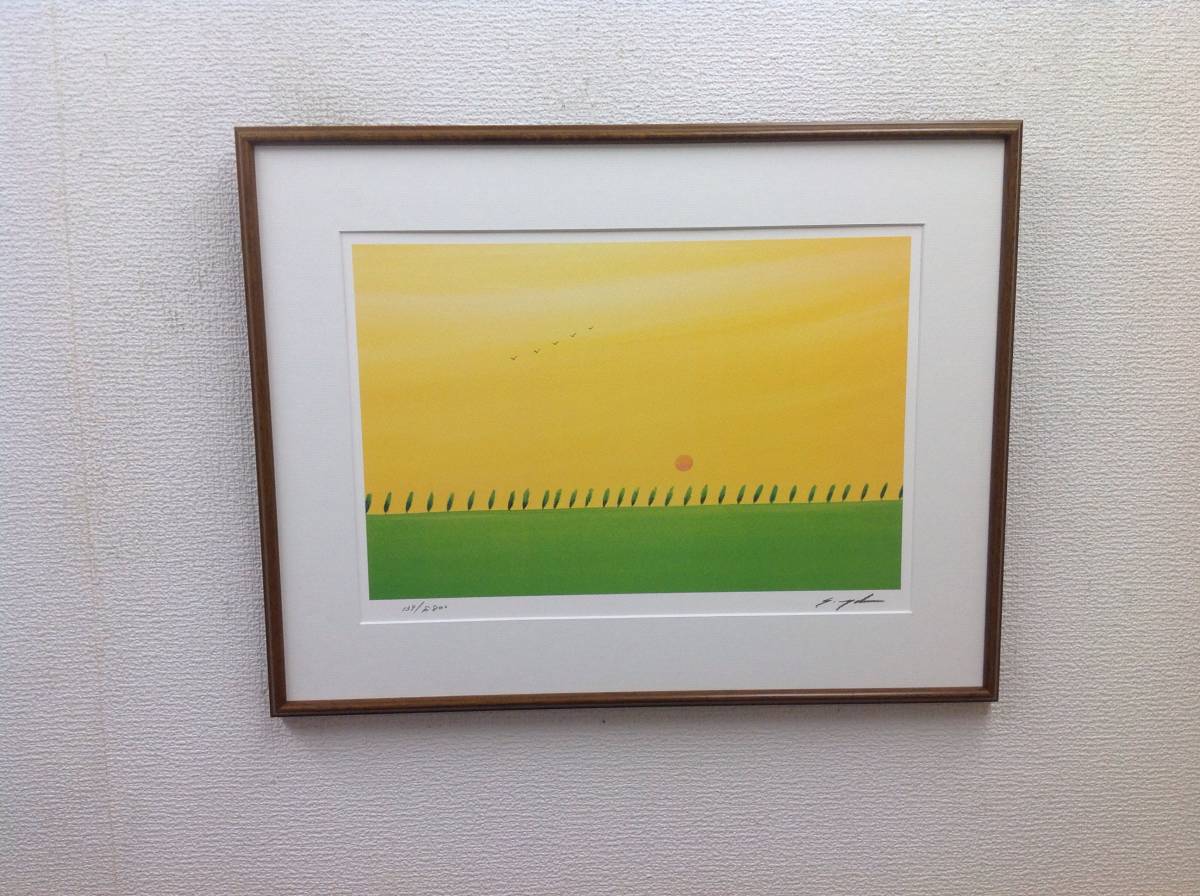 版画 横 特寸法 額装仕上げ品 葉しようめい 絵画 ようしょうめい 葉