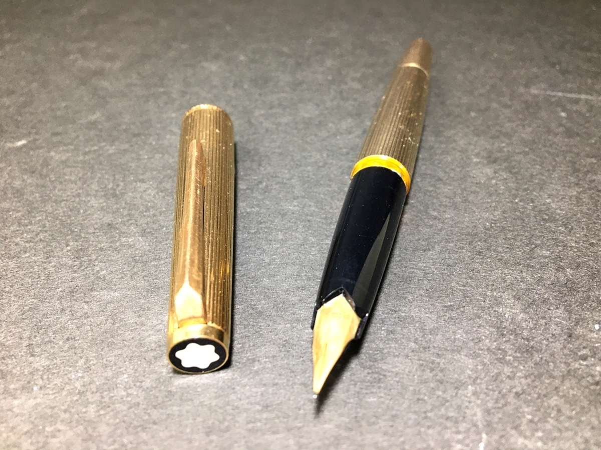 モンブラン　MONTBLANC　1246　万年筆　ゴールドカラー　ペン先750刻印　吸入式