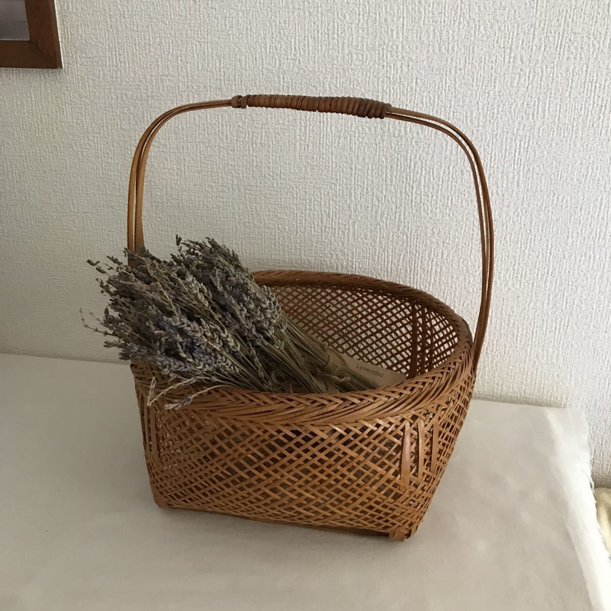 最高級品 茶道具竹 花籠 網代細工 宇】DB138 網代細工 御所籠 竹編茶箱 茶道具 : 野口籃峰斎 網代 渡辺
