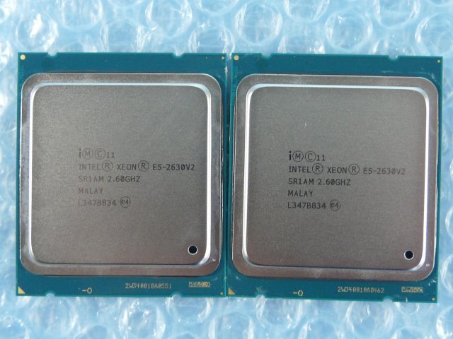 1KAB // 2個セット(同ロット) Intel Xeon E5-2630 V2 2.6GHz SR1AM Ivy Bridge-EP S1 Socket2011(LGA) MALAY//HP ProLiant DL360p Gen8取外