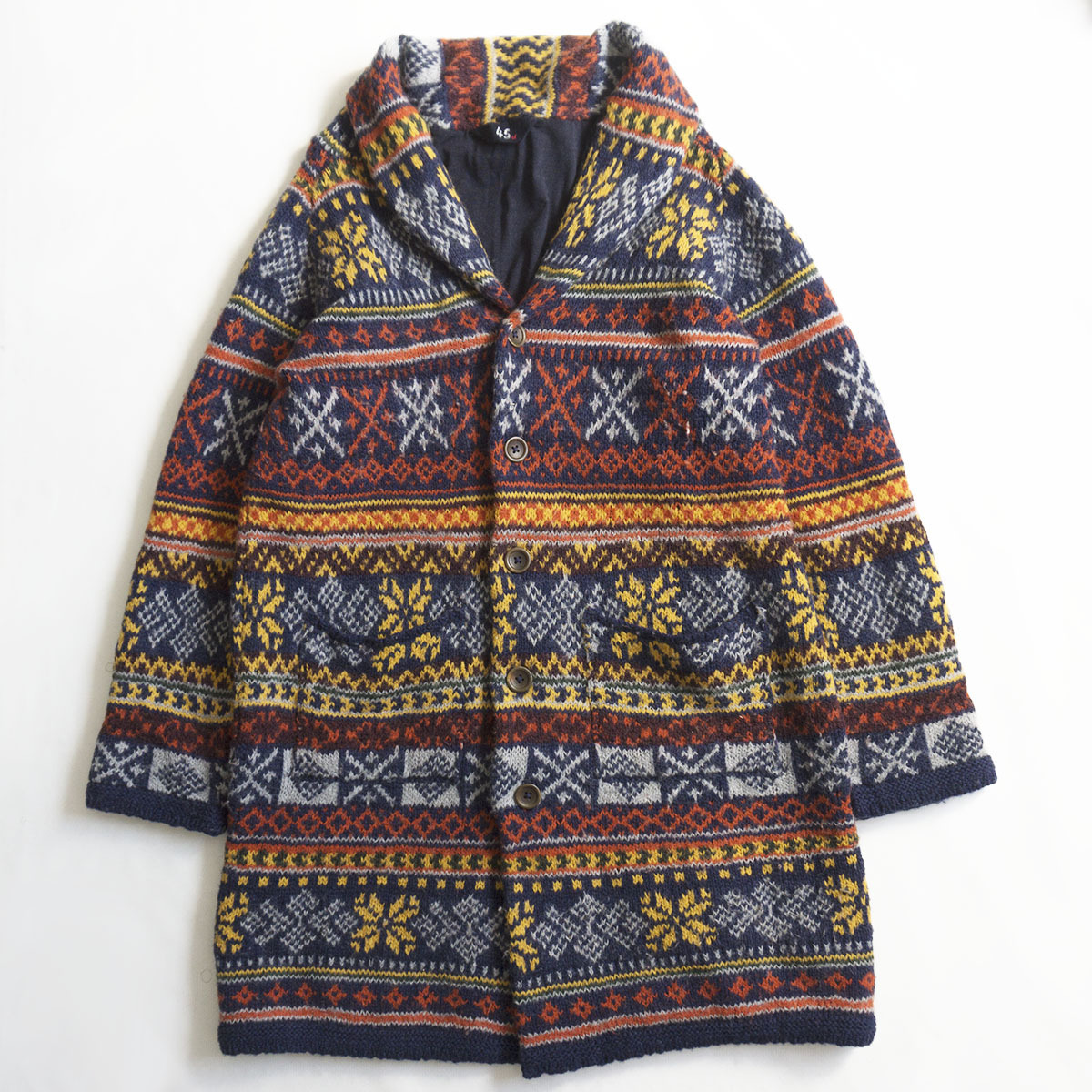 極美品】45R【ノルディック ジャガード カウチン コート】 45rpm  