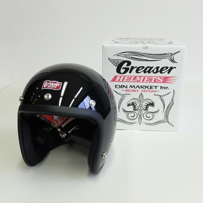 マットブラック Mサイズ DIN MARKET GREASER HELMETS 60's PLAIN