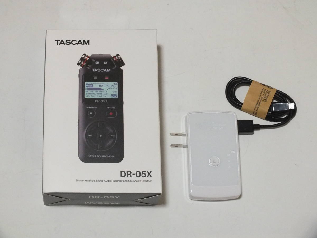 SDカード付き TASCAM タスカム DR-05X ハンディレコーダー ACプラグ