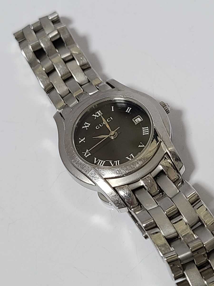 グッチ S GUCCI 5500L ラウンドフェイス デイト 1円スタート 5500lの
