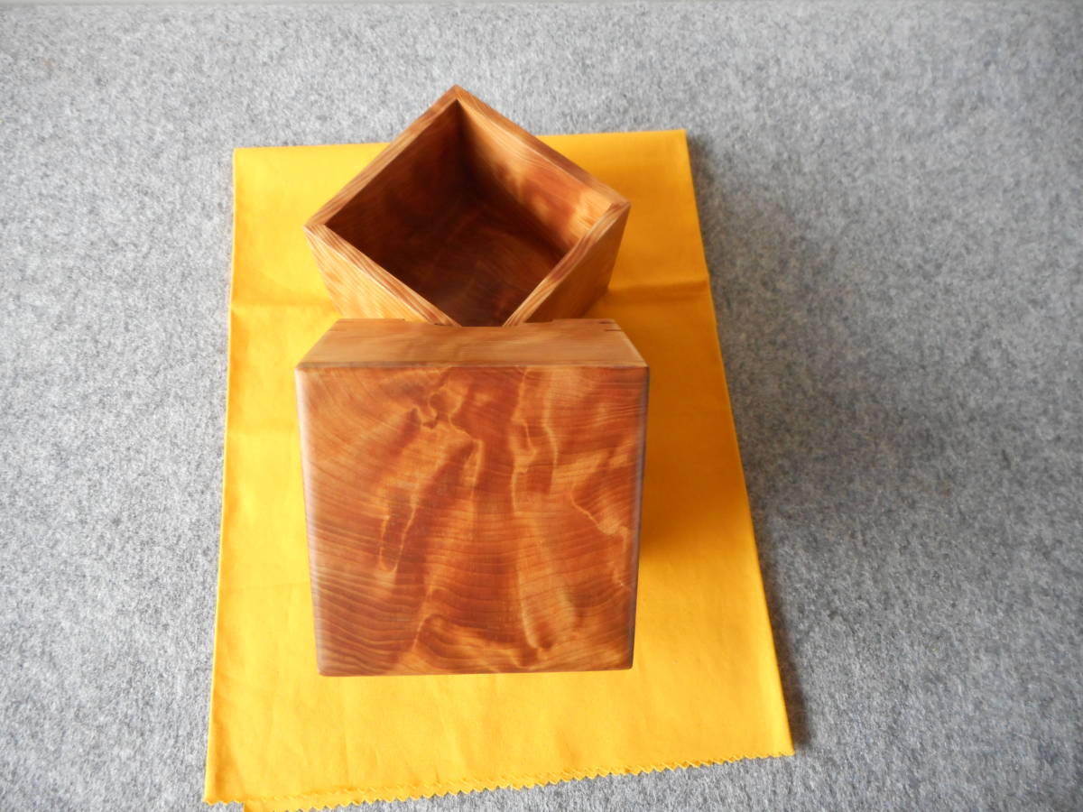 屋久杉 の 駒箱 ハッキリ とした（※（）雷） 虎杢です。 № 1386 虎