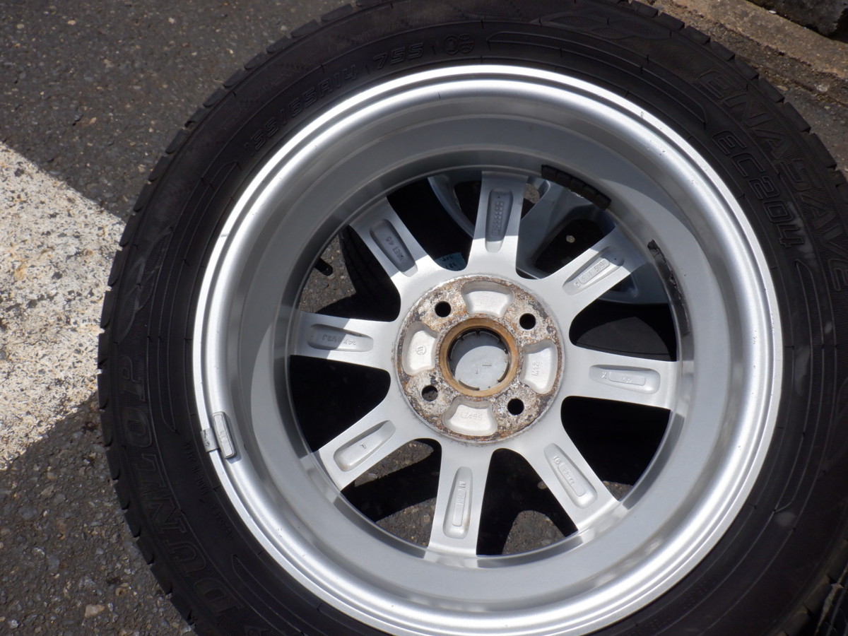 155⁄65R14 4本セット 0 ダイハツ サマータイヤ 155⁄65r14 中古タイヤ 
