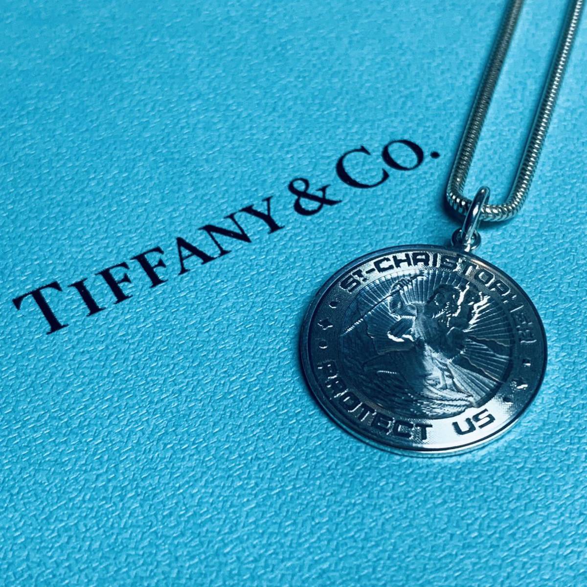VINTAGE TIFFANY ティファニー セント クリストファー ネックレス 