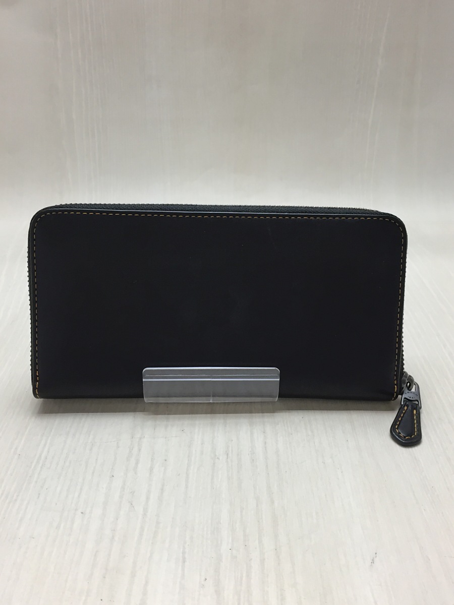 COACH◇長財布/レザー/BLK/58183/スパンコール/ラウンドファスナー 