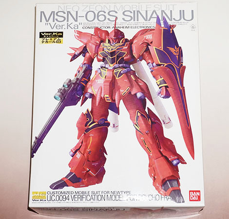 バンダイ MG 1/100 MSN-06S シナンジュVer.Ka プレミアムデカール付属