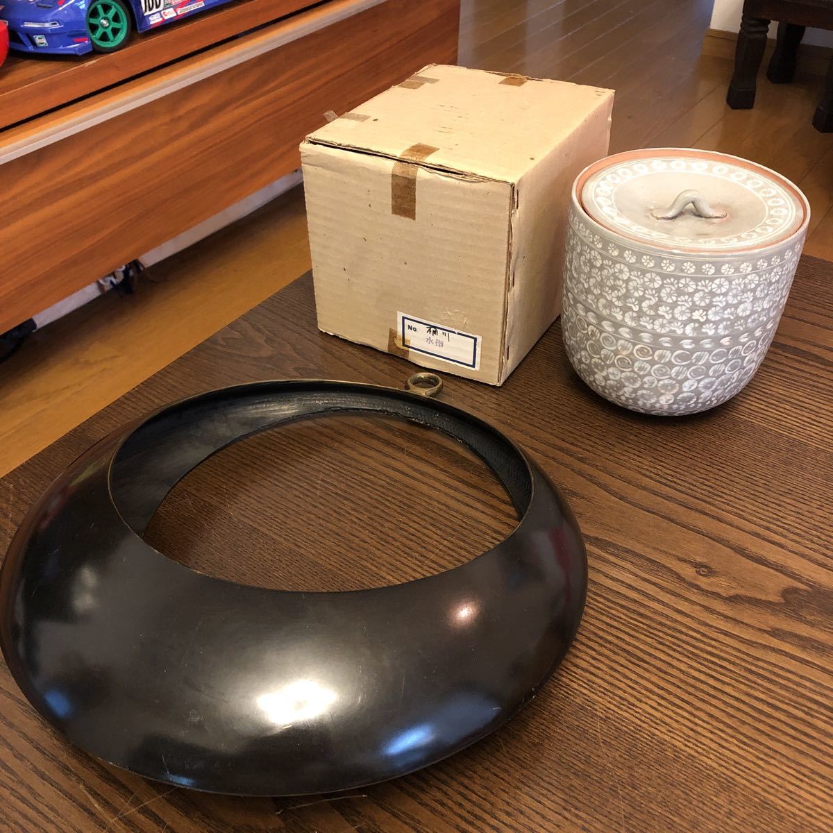 ◇B) アンティーク! 高岡銅器 米田秀保 雲龍図 鋳銅 壺 花瓶 高さ27cm