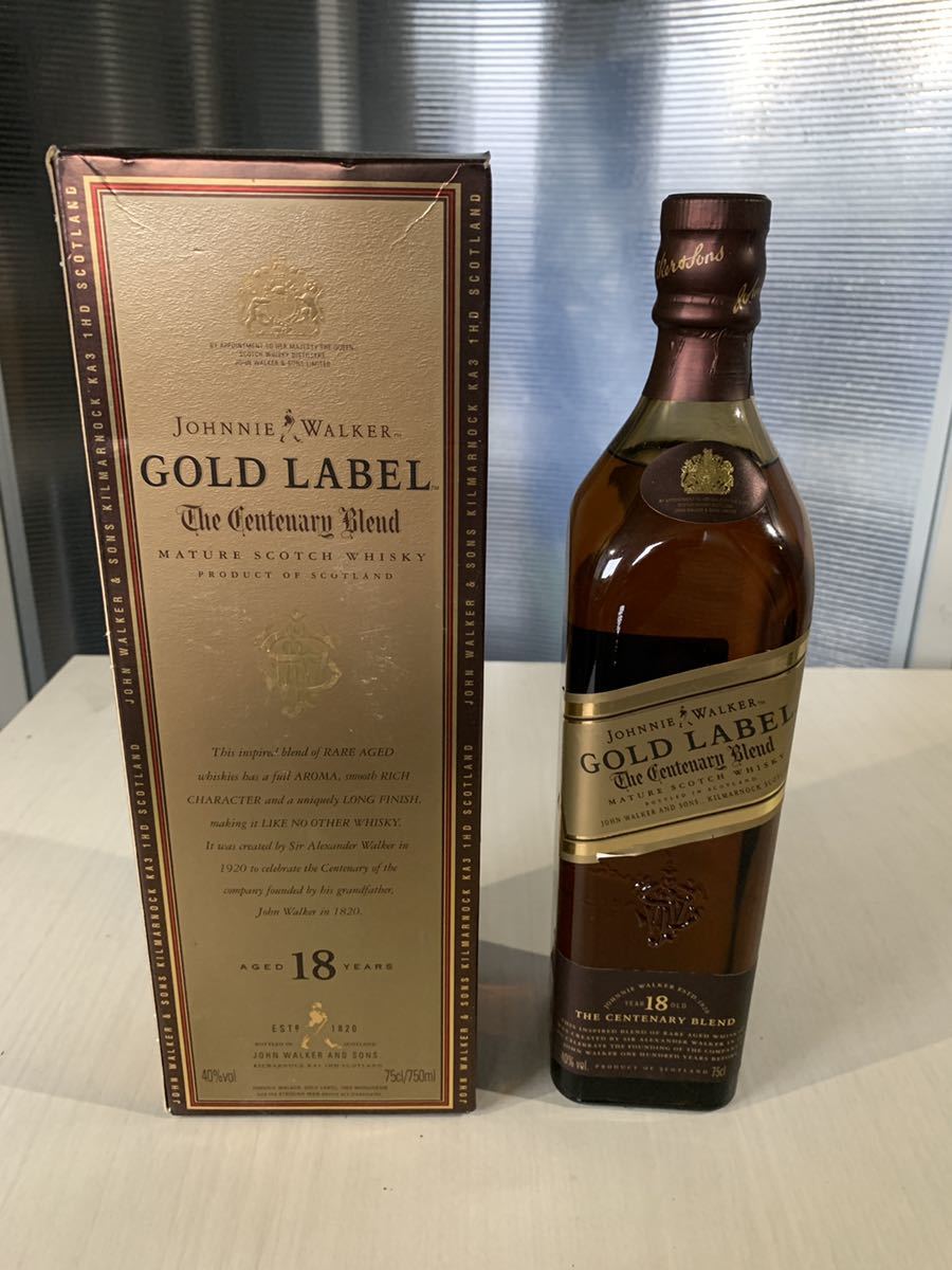 未開封 ジョニーウォーカー Johnnie Walker GOLD LABEL ゴールドラベル 18年 750ml 40%