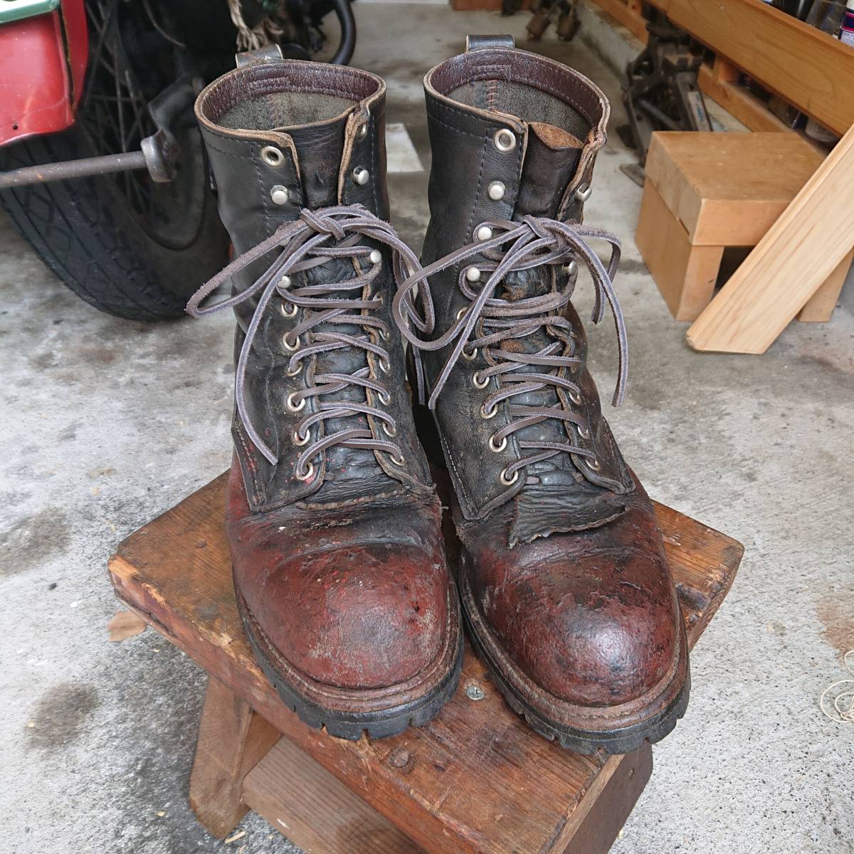 ビンテージ REDWING 875 アイリッシュセッター 黄茶 羽タグ US8.5E 