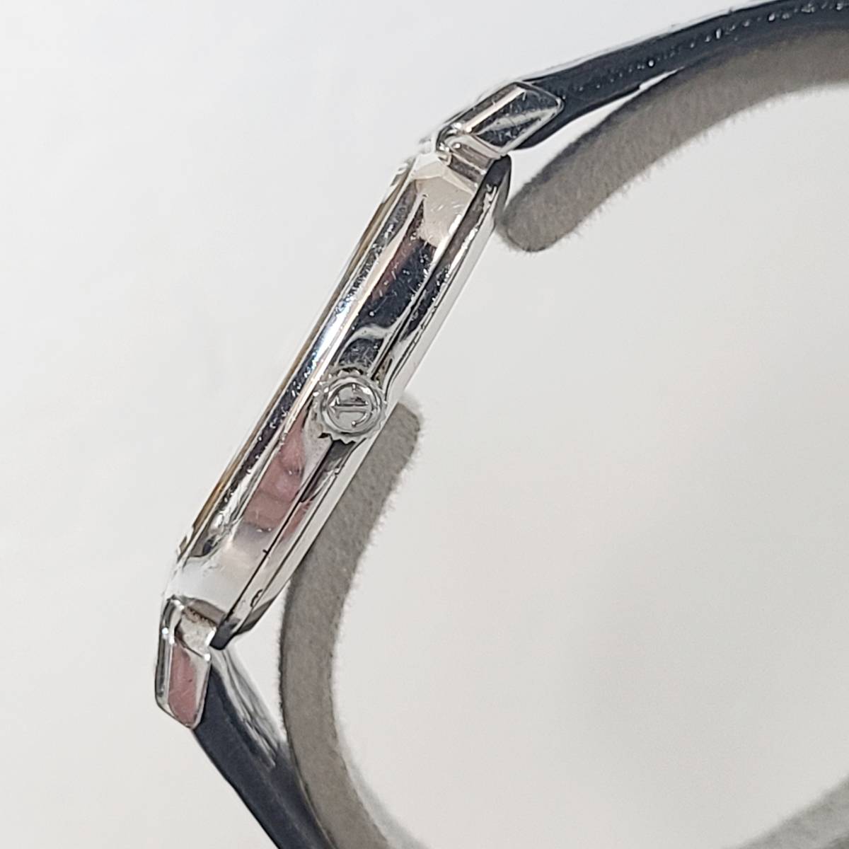 A】 RADO ELEGANCE ラドー エレガンス Ag925 シルバー 銀無垢 黒文字盤 