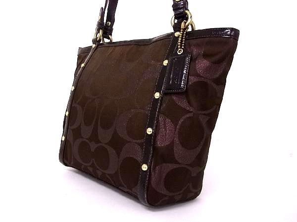 1円 □美品□ COACH コーチ 13030 シグネチャー ナイロンキャンバス 