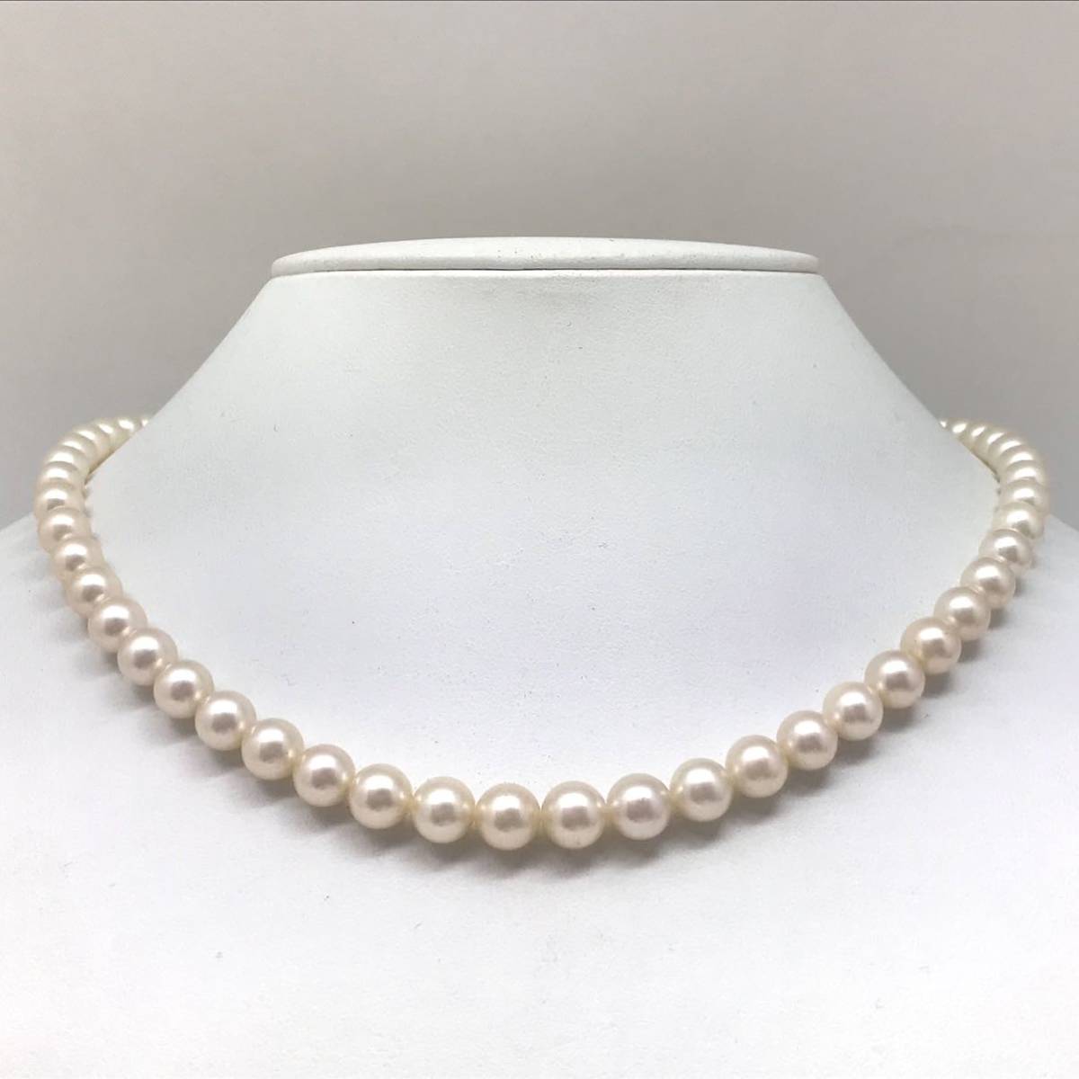 □TASAKI(田崎真珠)アコヤ本真珠ネックレス□重量約31g 約6.0~8.0