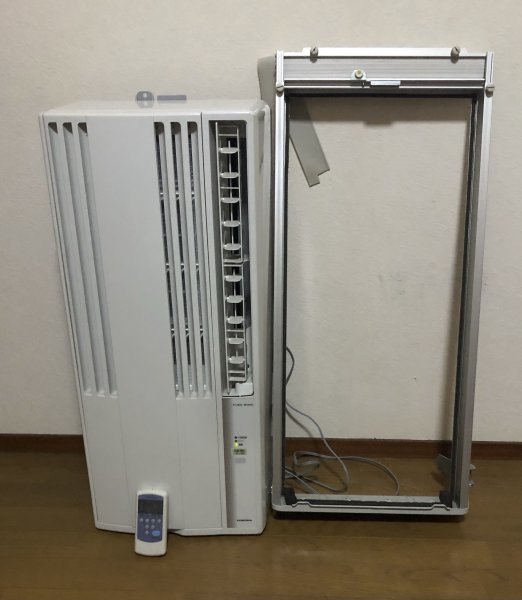 CORONA ウィンドエアコン CW-162H-WS リモコン無し コロナ ウインドエアコン | 窓用エアコン 窓枠・リモコン付コロナ