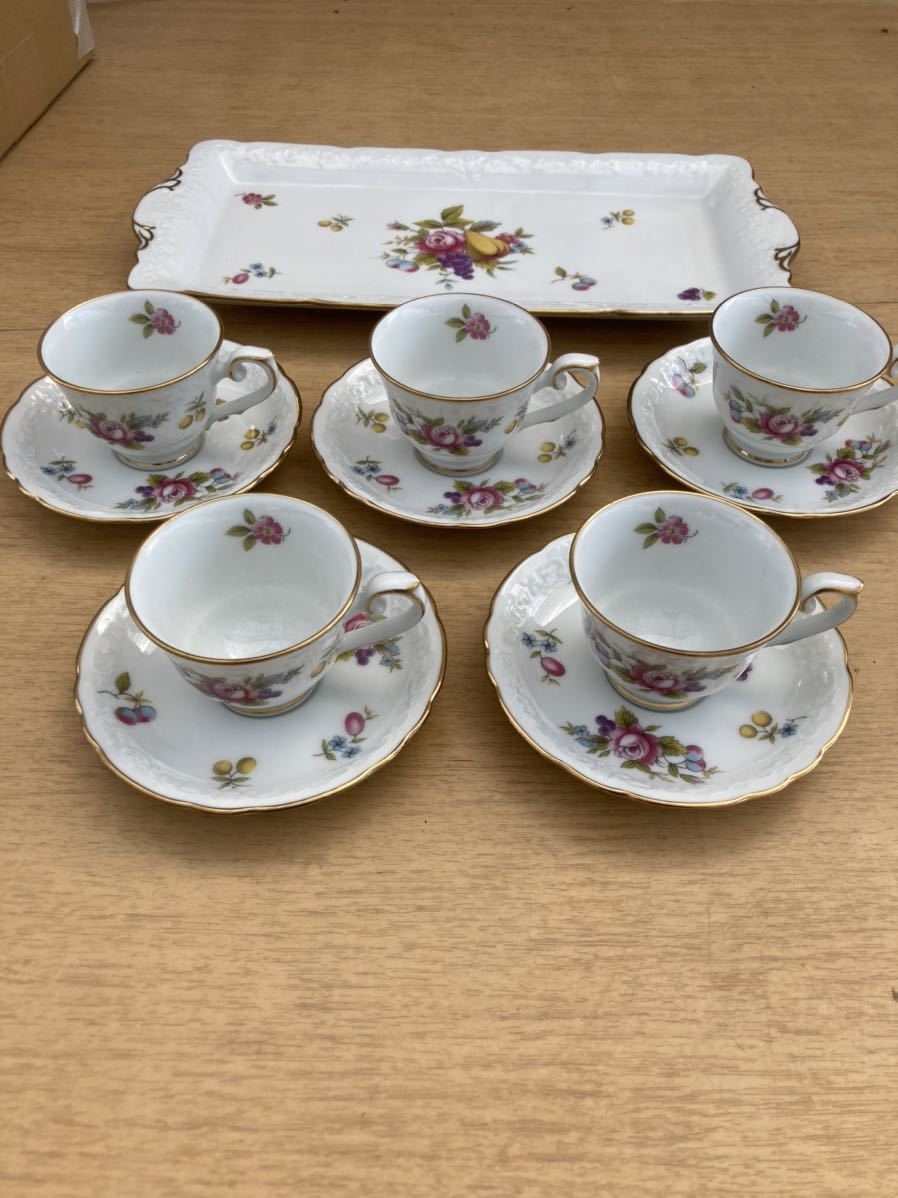 Noritake ノリタケ カップ&ソーサー 5客セット スクエアプレート Noritake ノリタケ カップ&ソーサー 5客セット スクエアプレート