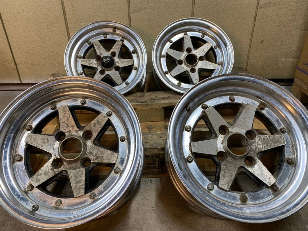 絶版ホイール 当時物 SPEED STAR ロンシャン XR-4 15x7J 114.3-4H +11 