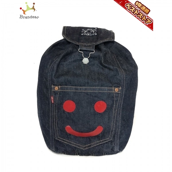 エヴィス EVISU リュックサック - デニム ブルー yamane バッグ