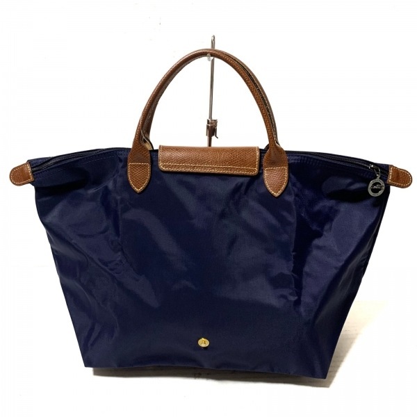 ロンシャン LONGCHAMP ハンドバッグ - ナイロン×レザー ダークネイビー 