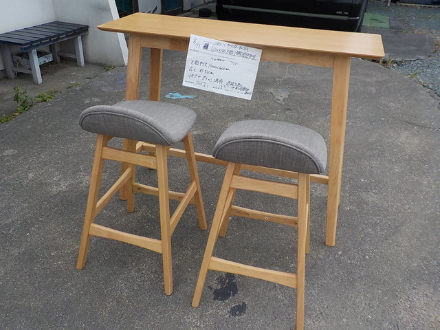 〇 ニトリ バーカウンターテーブル 120×40天板 静岡県袋井市 3-8/