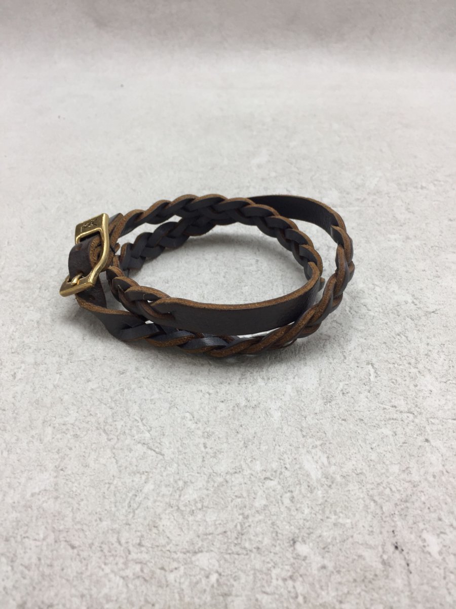 ブレスレット SAINT YSL レザーブレスレット JP ブラウン Laurent
