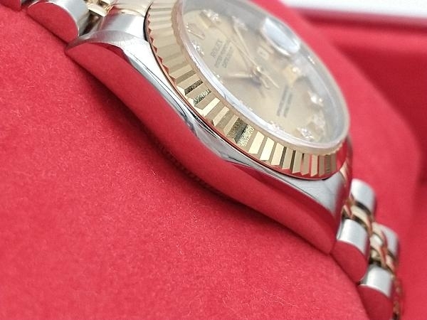 OH 仕上げ済 ROLEX／デイトジャスト／10Pダイヤ／自動巻き／69173G／コンビ(本体)｜売買されたオークション情報、yahooの商品情報をアーカイブ公開 - オークファン