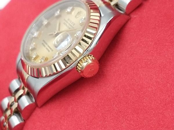OH 仕上げ済 ROLEX／デイトジャスト／10Pダイヤ／自動巻き／69173G／コンビ(本体)｜売買されたオークション情報、yahooの商品情報をアーカイブ公開 - オークファン