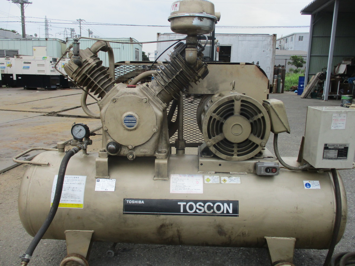 ジャンク品 止まらない エアーコンプレッサー 東芝 TOSCON 