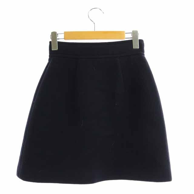 ミュウミュウ miumiu ビジュー装飾ミニスカート 台形 ワッペン  