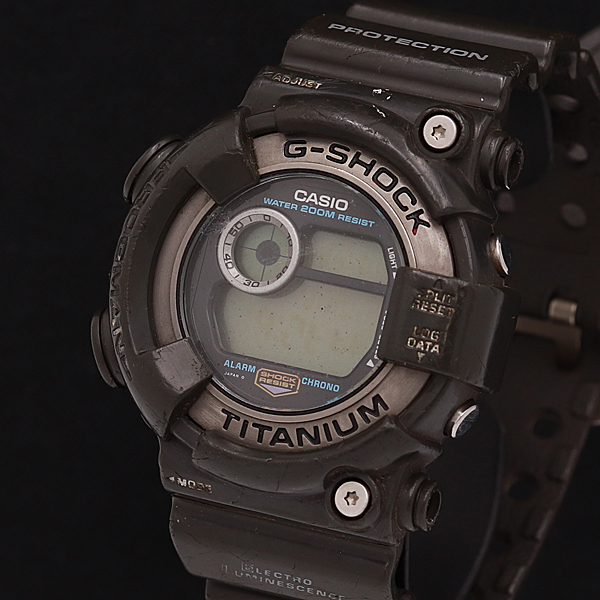 1円★正規品【カシオ Gショック】DW-8200 フロッグマン ダイバー200m デジタル チタン/ラバー QZ メンズ腕時計 800A0119463