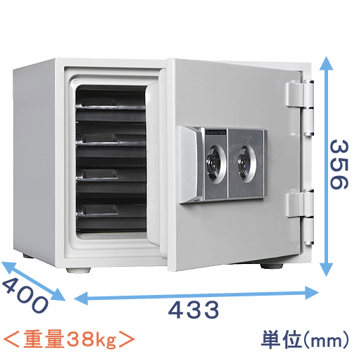 新品税込送料無料！耐火金庫【２キー式38kg】DW34-4_1