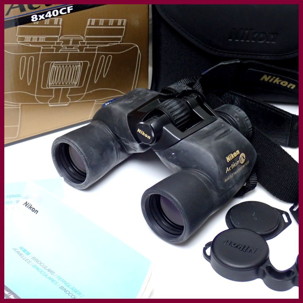 【格安，低価】 1円 Nikon/ニコン Action EX/アクションEX 8x40CF 双眼鏡/防水/ストラップ ケース 外箱等付属#1669800001(ニコン)｜売買されたオークション情報、yahooの商品情報をアーカイブ公開 - オークファン ニコン
