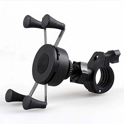 自転車スマホ ホルダー バイク用スタンド 携帯ホルダー マウントキット 振れ止め 脱落防 360度回転 二重保護 多機種対応_6