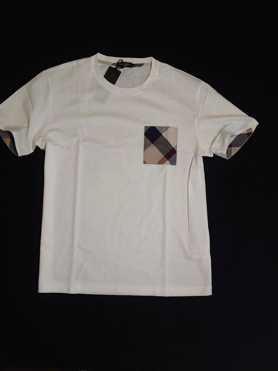 ■■新品!送料無料!ブラックレーベルクレストブリッジ ベージュクレストブリッジチェックポケTシャツ L BLACK LABEL CRESTBRIDGE