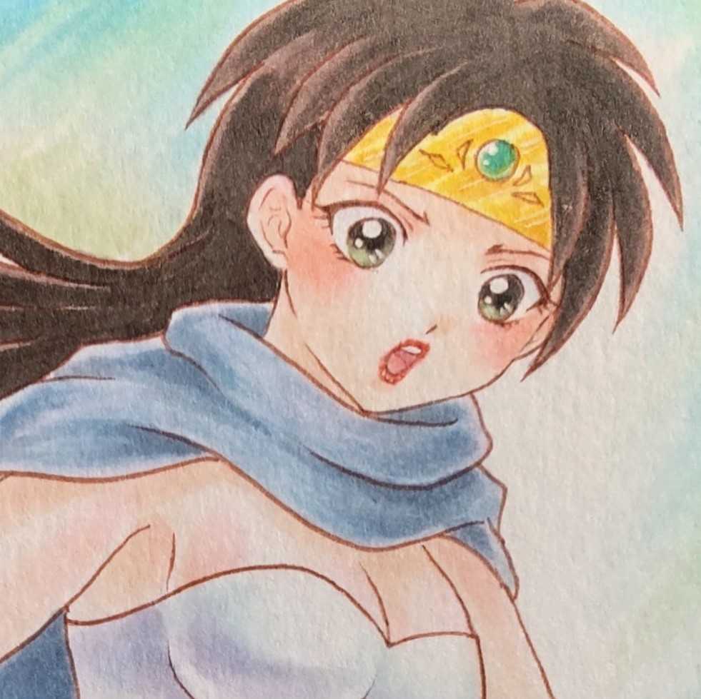 手描きイラスト ドラゴンクエスト ダイの大冒険 賢者 エイミ 手描きイラスト 売買されたオークション情報 Yahooの商品情報をアーカイブ公開 オークファン Aucfan Com