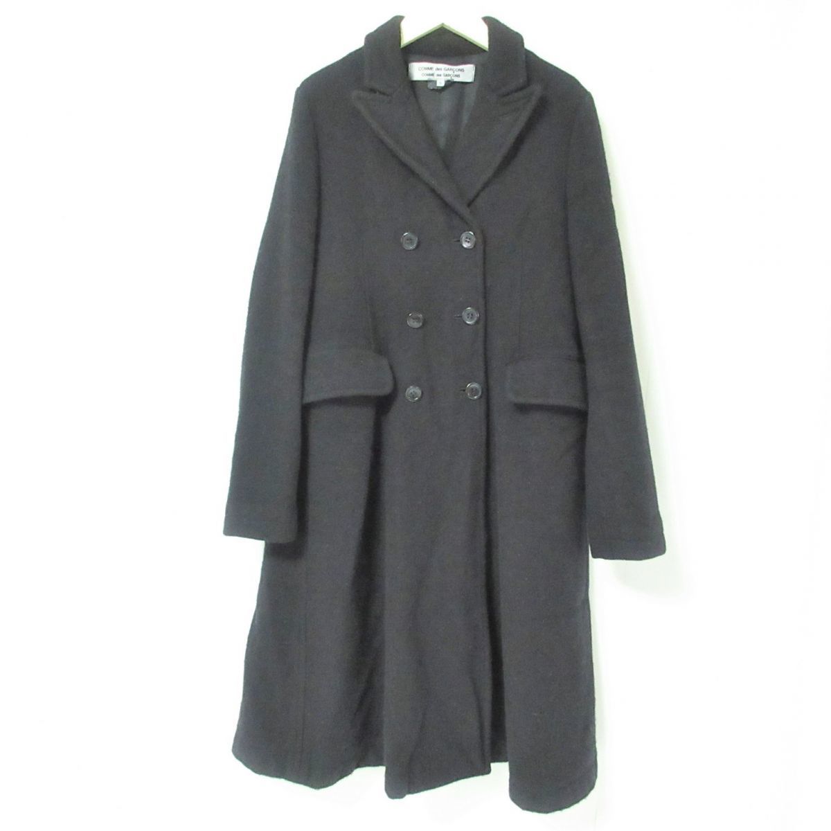 46 コム デ ギャルソン レディース ジャケット 上着 ポンチョ風 紺 S