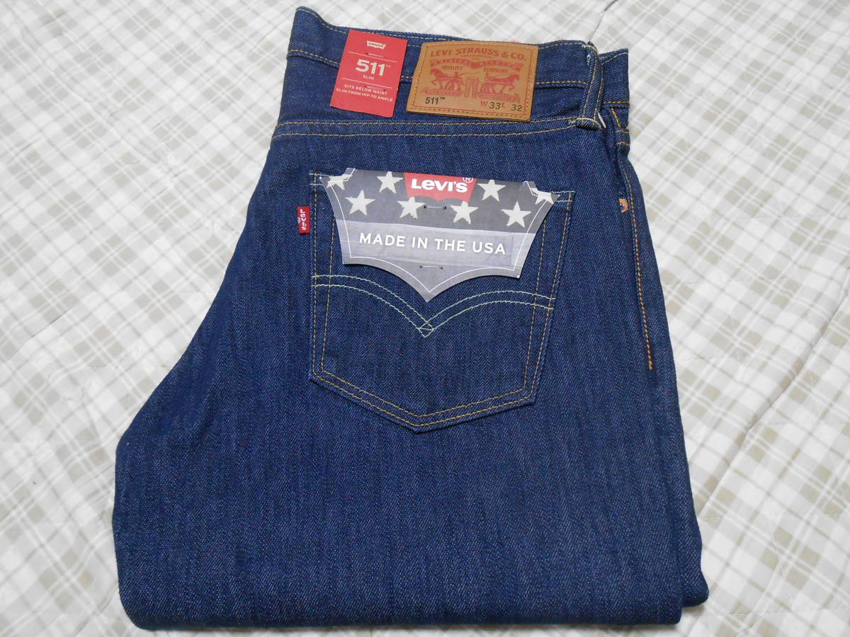 新品！米国製！リーバイス 511 SLIM W33 ホワイトオーク 045112300 