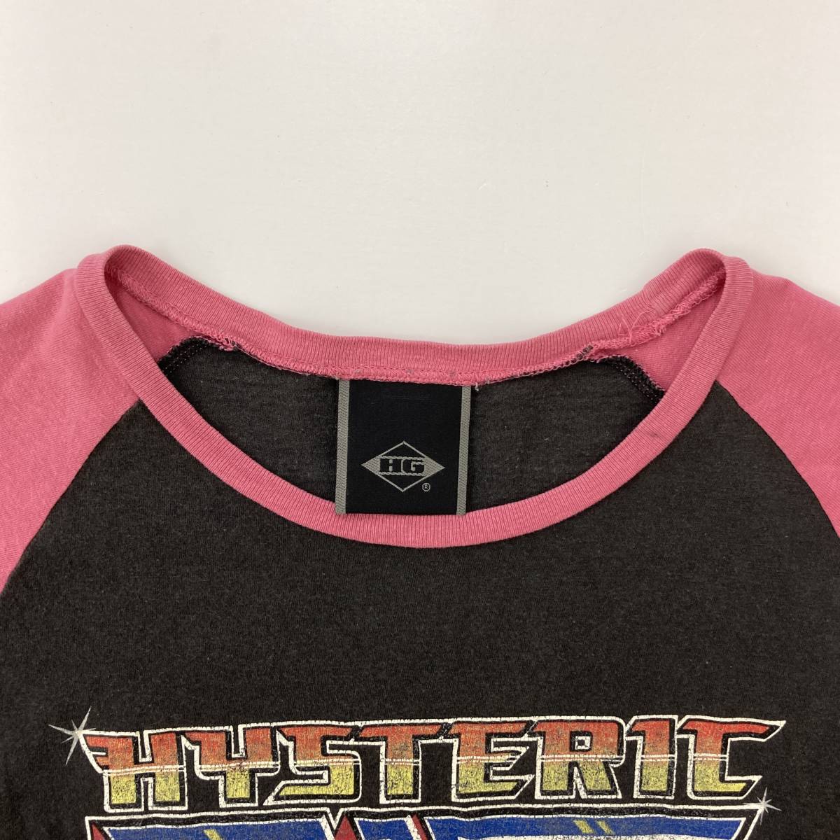ヒステリックグラマー 初期 ガールプリント ラグラン ロンTシャツ レア 初期 HYSTERIC GLAMOUR セクシーガール プリント ラグラン