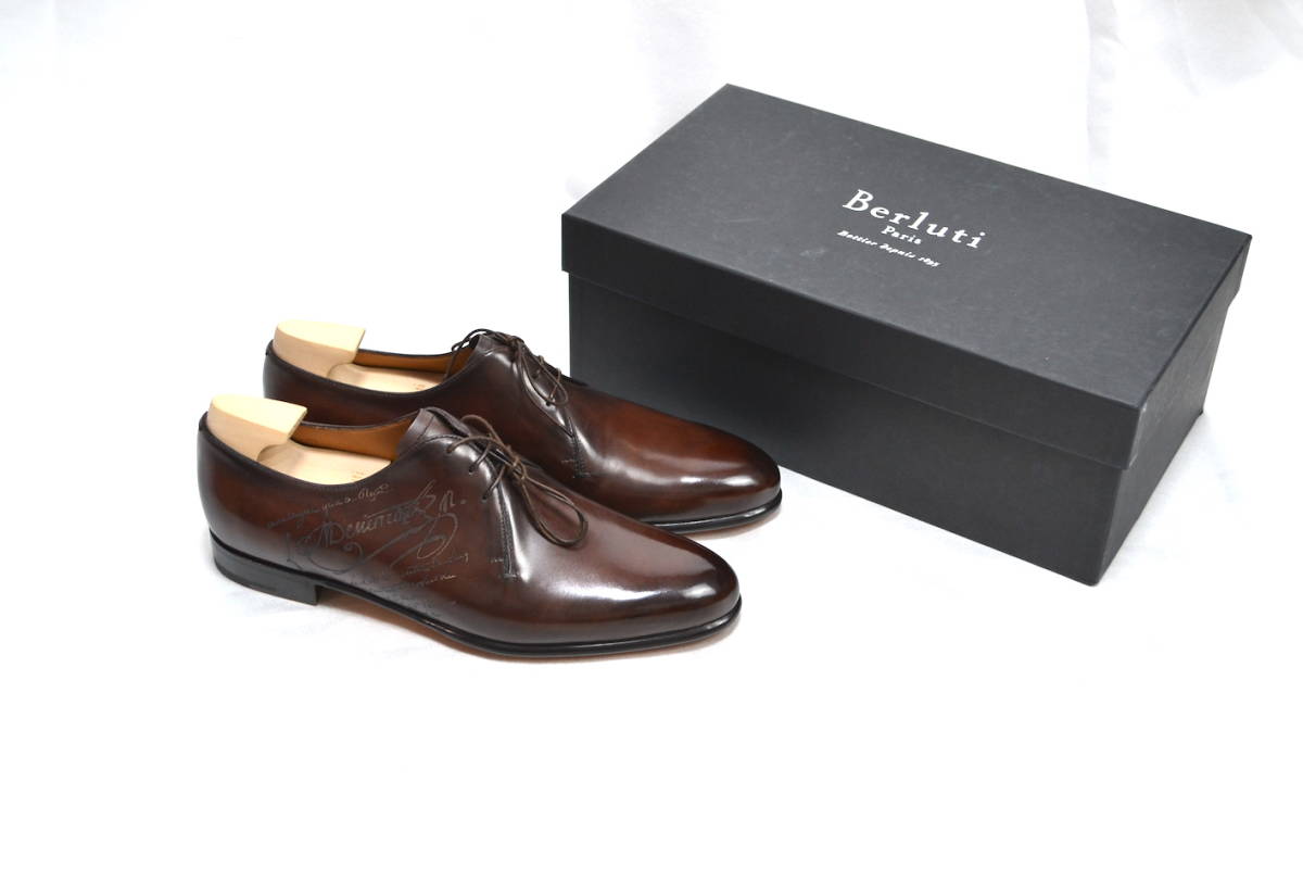 新品 Berluti ベルルッティ ドレスシューズ カリグラフィ ブラウン 