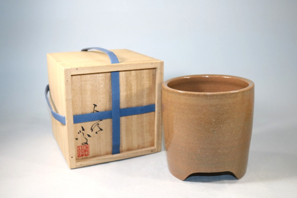 Ｔ７７２　茶碗　『虫明焼』『松本学 造』　共箱　抹茶碗　茶道具 松本学 茶器 虫明焼 - 食器 工芸品 茶道具 抹茶茶碗 抹茶碗 共箱共布