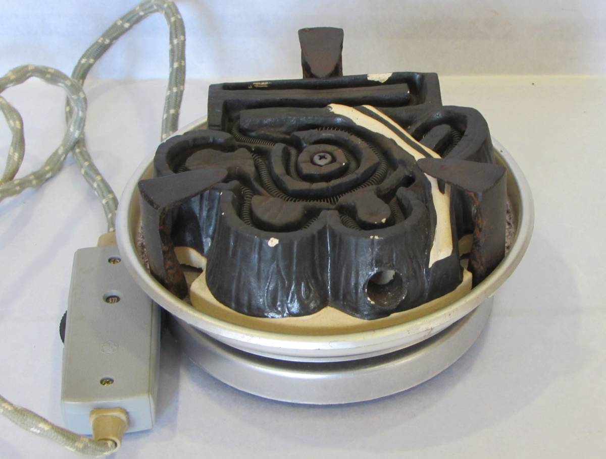 動作品 野々田商店 風炉型電熱器 100V-500W 電気風炉 面取風炉 茶道具